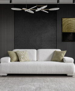 Pablo Modern Living Room Set (White Boucle) Sofa