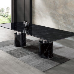 Geneva Black/Silver Dining Table